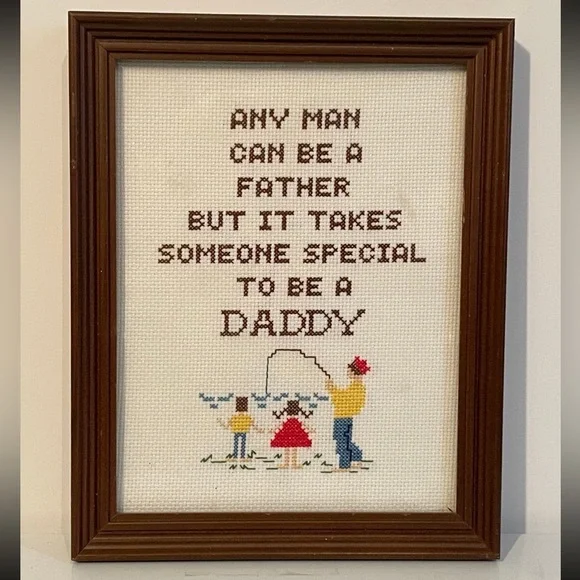 Vintage Framed Cross Stitch - Picture 1 of 4